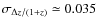 $\sigma_{\Delta {z}/(1+{z})} \simeq 0.035$