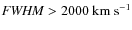 ${\it FWHM} > 2000~{\rm km~s^{-1}}$