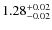 $\rm 1.28^{+0.02}_{-0.02}$