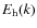 $E_{\rm h}(k)$