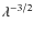$\lambda^{-3/2}$