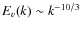 $E_v(k)\sim
k^{-10/3}$