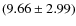 $(9.66\pm2.99)$