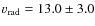 $v_{\rm rad}=13.0\pm3.0$