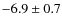 $-6.9 \pm 0.7$