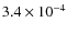 $3.4\times 10^{-4}$