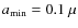 $a_{\rm{min}}=0.1~\mu$