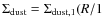 $\Sigma_{\rm {dust}} = \Sigma_{\rm {dust},1} (R/1$
