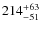 $\rm 214^{+63}_{-51}$