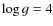 $\log g = 4$