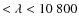 $< \rm\lambda < 10~800$