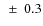 $~\pm~0.3 $