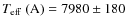 $T_{\rm eff}~ ({\rm A}) = 7980\pm180$