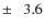 $\pm~~~3.6$