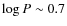 $\log P \sim 0.7$