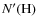$N'({\rm H})$