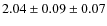 $2.04\pm0.09\pm0.07$