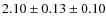 $2.10\pm0.13\pm0.10$