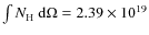 $\int N_{\rm H}~{\rm d}\Omega = 2.39 \times 10^{19}$