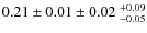 $0.21 \pm 0.01 \pm 0.02~^{+0.09}_{-0.05}$