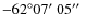 $-62\ensuremath{^\circ}07\hbox{$^\prime$ }05\hbox{$^{\prime\prime}$ }$