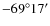 $-69\ensuremath{^\circ} 17'$