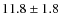 $11.8 \pm 1.8$