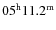 $05^{\rm h}11.2^{\rm m}$