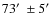 $73\hbox{$^\prime$ }\pm 5\hbox{$^\prime$ }$