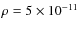 $\rho = 5 \times 10^{-11}$