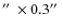 $\hbox{$^{\prime\prime}$ }\times 0.3\hbox{$^{\prime\prime}$ }$
