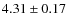 $4.31 \pm 0.17$