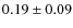 $0.19\pm 0.09 $