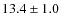 $13.4\pm1.0$