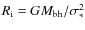 $R_{\rm i} = G M_{\rm bh}/\sigma_\ast^2$