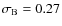 $\sigma_{\rm B} = 0.27$