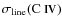 $\sigma_{\rm line}(\mbox{C {\sc iv}})$