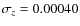 $\sigma _z=0.00040$