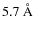 $5.7~\AA$