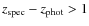 $z_{\rm spec}-z_{\rm phot}>1$