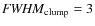 ${\it FWHM}_{\rm clump}=3$