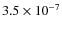 $3.5\times 10^{-7}$