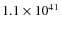 $ 1.1 \times 10^{41} $