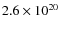 $ 2.6 \times 10^{20} $