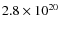 $ 2.8 \times 10^{20} $