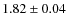 $ 1.82 \pm 0.04 $