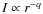 $I \propto r^{-q}$