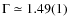$\Gamma \simeq 1.49(1)$