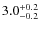 $3.0^{\rm +0.2}_{-0.2}$