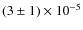 $(3\pm1) \times 10^{-5}$
